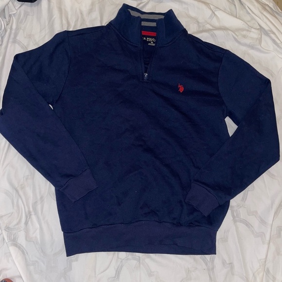 U.S. Polo Assn. Men's Dark Blue Zip-Up Sweater - Picture 1 of 3